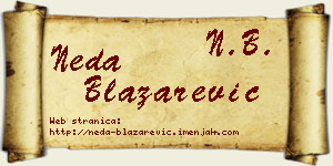 Neda Blažarević vizit kartica